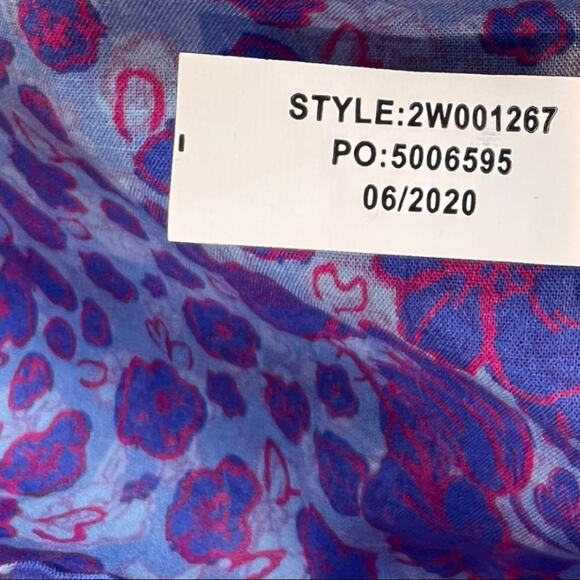 Vineyard Vines Floral Ruffle Button Front cotton Top Size 8 - Picture 11 of 13
